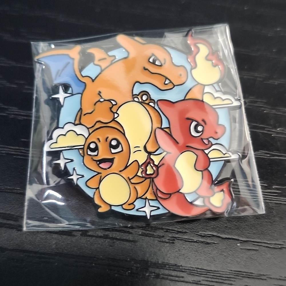 Pokemon Charmander Evolutions Inspired Enamel Pin - Picture 4 of 4